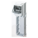 MODULAR BASE WITH PANEL WITH WINDOW AND EN50022 RAIL - 1 SOCKET OUTLET 16/32A / SELV - 6 MOD.EN50022 - IP66