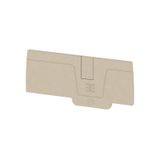 End plate (terminals), 82.6 mm x 2.1 mm, dark beige