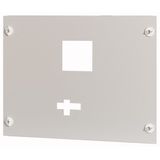 Front plate NZM2 + XFI symmetrical,vertical HxW=400x600mm