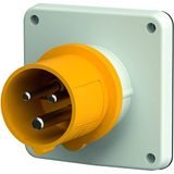 Panel mounted inlet, 32A3p4h110V, IP44