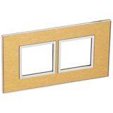 Arteor™ - Plate - British std - square - 4 modules - gold brass