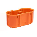 Flush mounted junction box M2x60DF MULTIWALL SLIM orange