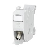Feed-through plug-in connector optical fibre, IP20, Connection 1: ST, 