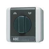 Rotary blind switch/push-button 834.10W