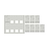 Set Meter box insert 2-rows, 8 meter boards/18 Modul heights