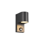 Roya wall lamp GU10 anthracite round motion sensor