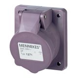 Mennekes Panel mounted recept., 32A2p0h, IP44 1271