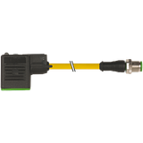 M12 male 0° A-cod./MSUD valve  B-10mm PUR 3x0.75 ye+robot+dragch. 0.3m