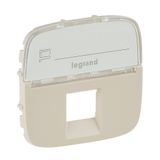 Cover plate Valena Allure - RJ 45/RJ 11/RJ 12 socket - with label holder - ivory