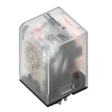 Industrial relay, 12 V DC, Green LED, 3 CO contact (AgSnO) , 250 V AC,