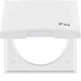 Integro Flow-Frame 1-Gang with Hinged Cover, Imprint IP44, Polar White