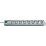Primera-Line extension socket 10-way silver 2m H05VV-F 3G1,5 *FR/BE*