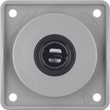 Socket outlet 12 V, Integro Module inserts, grey glossy