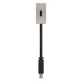 N2155.91 PL USB female-female connection unit with cable - 1M - Silver