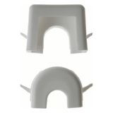 Cable + duct entry, surface-mtd, p. white
