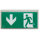 Harrier IP65 Blade Exit Sign Double Sided Legend Arrow Down
