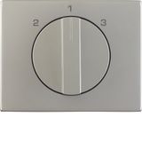 Centre plate rotary knob 3-step switch, Berker K.5 stainless steel, me