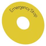 Washer for emergency stop, yellow, ...