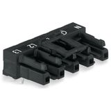 Socket for PCBs angled 5-pole black