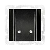 Cable outlet socket with cover, black