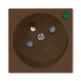 5580N-C02357 H Socket outlet 45×45 with earthing pin, shuttered, with power supply indication