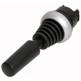 Joystick, with 2 operating points per operating direction, With plastic shaft, 2 positions, Bezel: titanium, momentary, Vertical