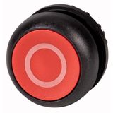 Pushbutton, RMQ-Titan, Flat, momentary, red, inscribed, Bezel: black