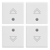 Four half-buttons 1M regul.symbol white