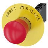 EMERGENCY STOP mushroom pushbutton,...