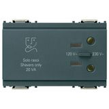 Shaver supply unit 230V grey