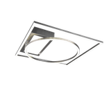 Downey LED ceiling lamp brushed steel