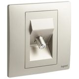 Mallia Senses - 1 gang "F" Type terminal TV socket outlet - Champagne