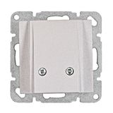 Cable outlet socket with cover, silver