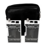 Cable tester RJ45 (UTP+STP) / RJ11 / Coax with bag