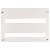 Front plate 45mm-Device cutout for 24 Module units per row, 3+ rows, white