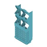 Side element, IP20 in installed state, Plastic, light blue, Width: 45 