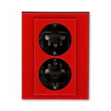 5522H-C03457 65 Outlet double Schuko shuttered