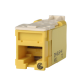 Premium High-Density Jack (HDJ) RJ45 connectors category 6 UTP clarity yellow (set of 20)