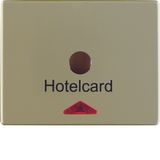 Centre plate imprint f.push-b. f.hotel card, redlens, arsys bronze mat