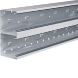 Wall trunking base BRS 100x210mm lid 2x80mm of sheet steel in pure whi