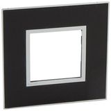 Arteor™ - Plate - French/German std - square - 2 modules - Mirror Black