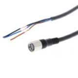 Sensor cable, M8 straight socket (female), 3-poles, PVC robot cable, I