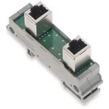 Interface module RJ-45 with power jumper contacts