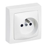 Socket with earth Surface-mounted equipment - auto terminals - White