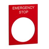 ETIKET   EMERGENCY-STOP