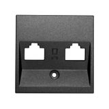 Cover for Double Data Sockets, anthracite