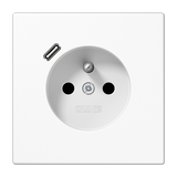 Socket Fren/Belg syst. LED pilot light AL1520F-ODLNW