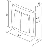 SWITCH 2GANG-1WAY 10AX 250V~ CB 4315483