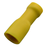 Flat connector sleeve (female) 4.0-6.0/6.3x0.8 yellow insulated PVC