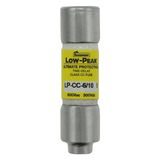 Fuse-link, LV, 0.6 A, AC 600 V, 10 x 38 mm, CC, UL, time-delay, rejection-type